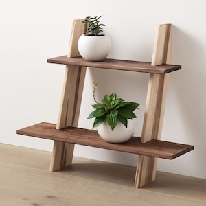 Gravity Ladder Shelf Plant Stand | Multiuse Display Shelf | Indoor Plant Stand for Displaying Plants & Décor