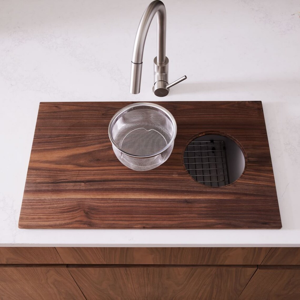 OvertheSink Cutting Board Kitchen Sink Strainer Large Etsy