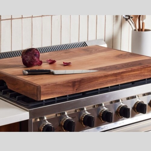 black gas stove top