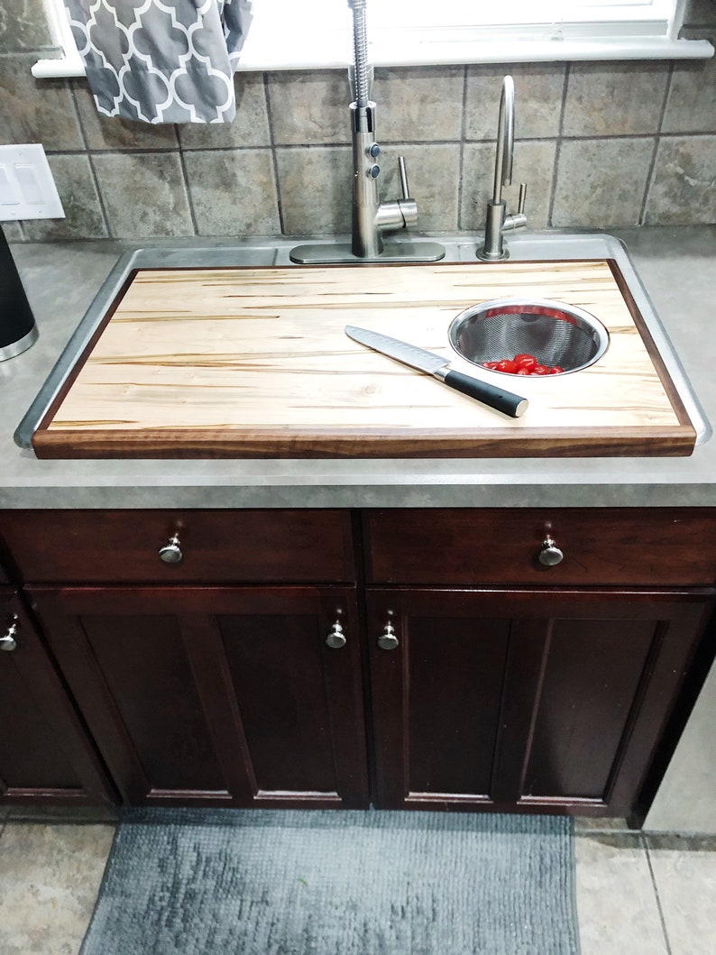 OvertheSink Cutting Board Large Custom Wood Cutting Board Etsy