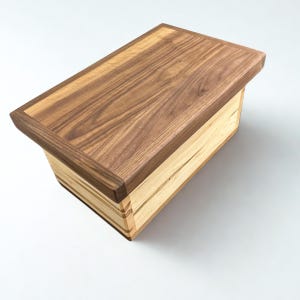 Handmade Walnut & Maple Compost Bin: Kitchen Food Recycling Container