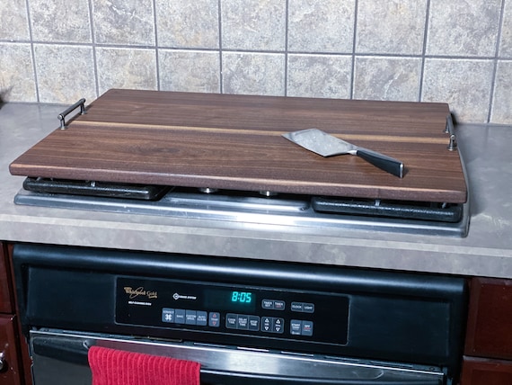 Large Walnut Cutting Board Stove Top Cover Charcuterie Etsy