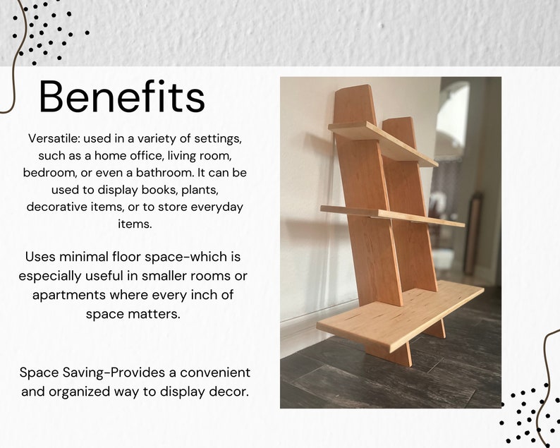 Gravity Ladder Shelf Plant Stand Multiuse Display Shelf Indoor Plant Stand for Displaying Plants & Décor image 5