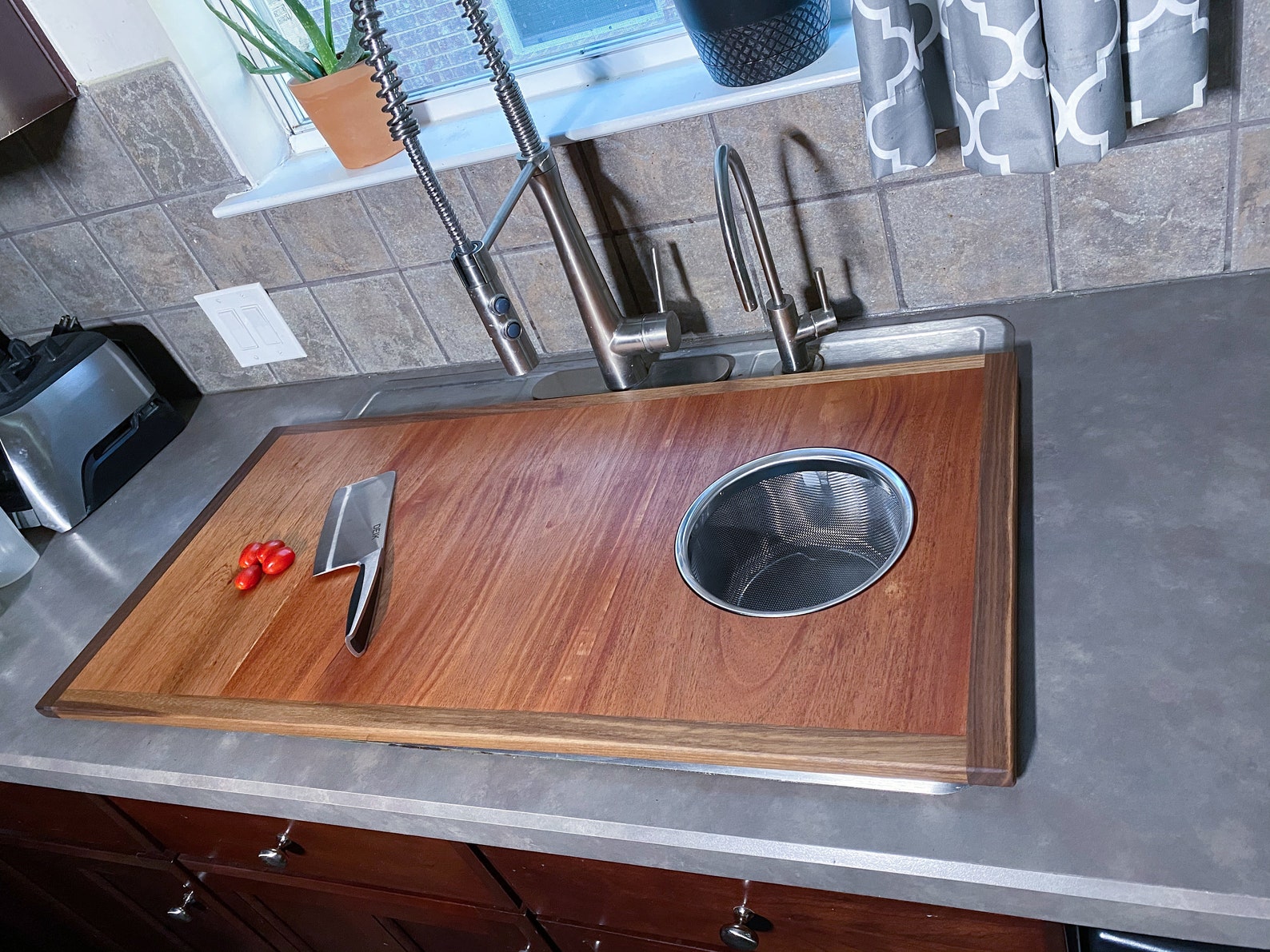 OvertheSink Cutting Board Large Custom Wood Cutting Board Etsy