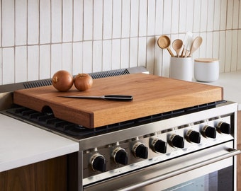 African Mahogany Cutting Board| Wooden Stove Top Cover| Box Style Noodle Board for Kitchen Stove