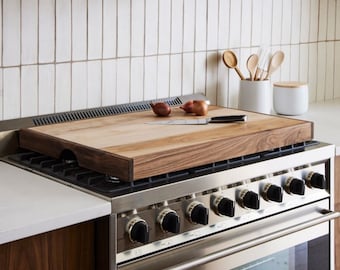 Ashland Stove Top Cover| Wood Handmade  Noodle Board | Cutting Board Cooktop Burner Cover