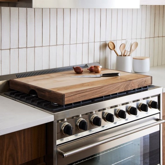 Noodle Board Stove Cover-Wood Stove Top Covers for Electric Stove and Gas  Stove-Wooden Stovetop Cover for Counter Space-Stove Burner Covers-Sink  Cover