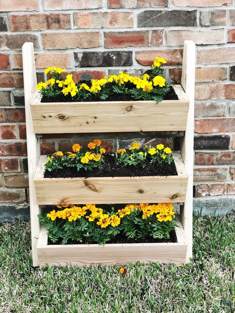 Vertical Planter Box Modern Planter Raised Garden Bed Wall Etsy