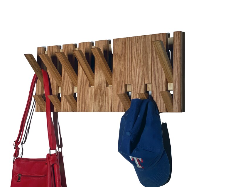 Natural Wood Wall Mounted Piano Coat Rack Flip Down Wall Hook Etsy