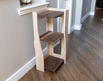 Freestanding Corner Shelf| Handmade Furniture | 3 Shelf Home Décor Showcase Piece for Foyer