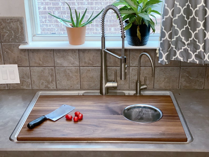 OvertheSink Cutting Board Large Custom Wood Cutting Board Etsy