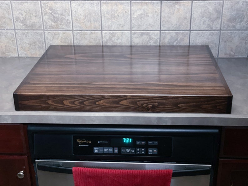 Black Lava Wood Stove Top Cover Noodle Board Gas Stove Top Etsy