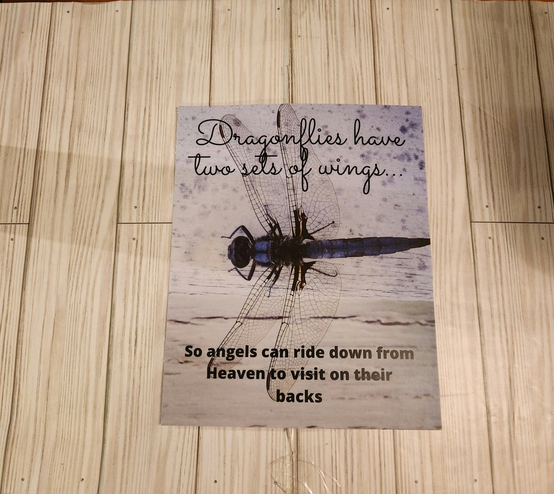 Dragonfly Bereavement Poem Framed Print - Etsy