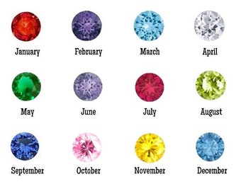 ROUND Birthstone charms for floating lockets