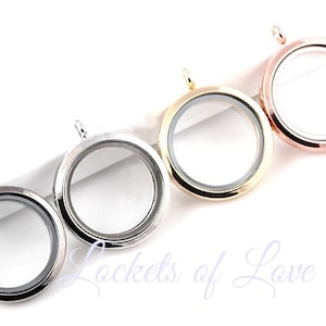ROUND Stainless Steel Plain Twist Top Floating Locket with chain