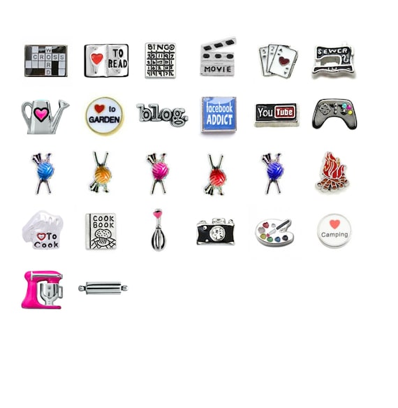 HOBBY charms for floating lockets