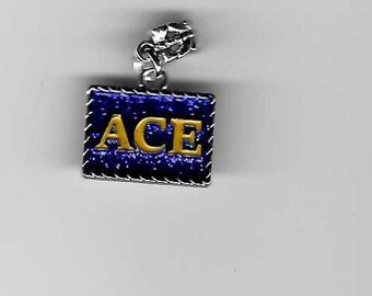 Ace - Blue & Gold - Custom Charm