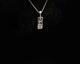 Stainless-Steel DST Necklace with rhinestones
