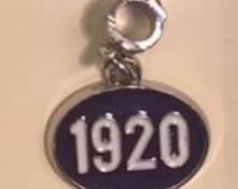 Blue and White 1920 Charm