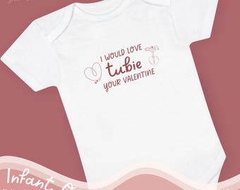 Tubie Valentine Onesie | G-Tube Baby Bodysuit
