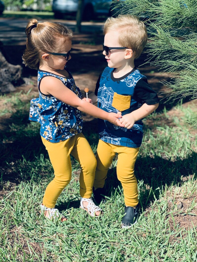 Toddler Leggings Baby Leggings Fall Kids Style Mustard Lounge Leggings Unisex Kids Clothes