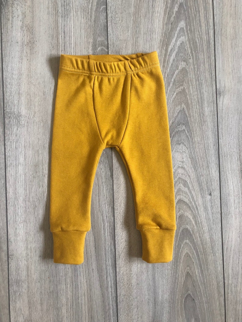 Toddler Leggings Baby Leggings Fall Kids Style Mustard Lounge Leggings Unisex Kids Clothes
