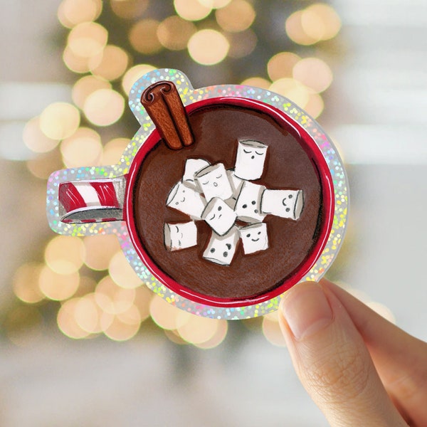 Hot Coco Sticker, Süßer Marshmellow, Hot Chocolate Sticker, Winter Sticker, Bujo Journal Planner Kawaii, Weihnachtsplaner Accessoire