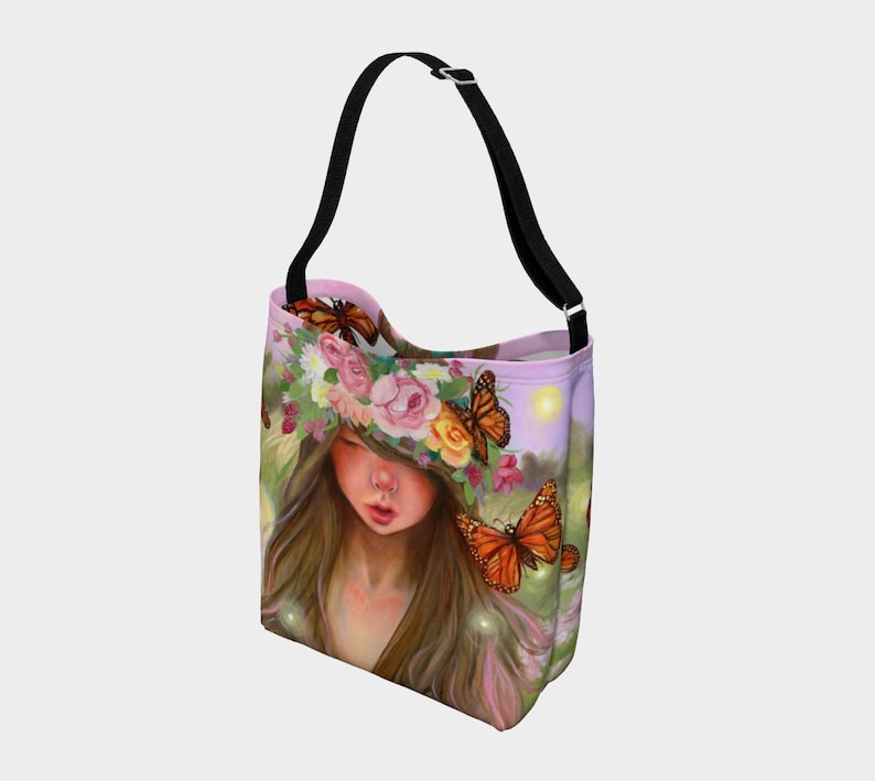 Shoulder Bag Butterfly Tote Bag Butterfly Crossbody Bag Great Gift for Mom Daughter Friend Floral Art Cottagecore Purse Mother day Gift