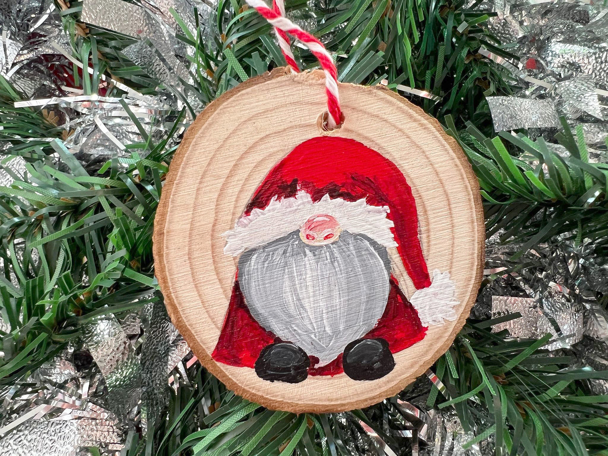 hand painted gnome ornaments