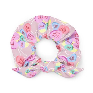 Gumka do włosów Conversation Hearts, Gumka do włosów Valentine, Gumka do włosów Heart, Gumka do włosów Bow, Gumka do włosów Top Knot, Gumka do włosów Bunny Ears, Pastel Lovecore