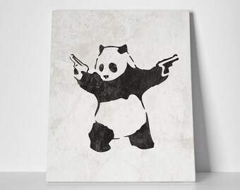 バンクシー　Panda With Guns パンダ ウィズ ガンズ Panda with Guns' Giclee Print - Banksy | Art.com