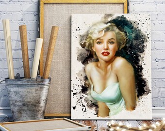 Marilyn Monroe Poster Print, Christmas Decor, Christmas Gifts