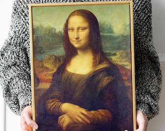 Mona Lisa, Woman Painting Art, Famous Artwork, Mona Lisa Cavas, Reproduction Artwork, Leonardo da Vinci Art Print, Portrait of Mona Lisa Art