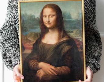 Leonardo da Vinci's (1503–1506) Portrait of Mona Lisa del Giocondo famous painting art reproduction, Mona Lisa Canvas, Mona Lisa Poster