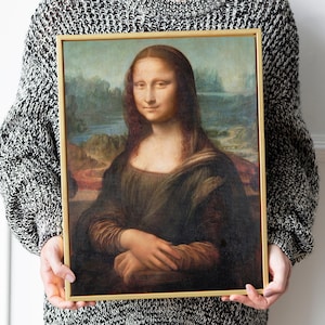 Leonardo da Vinci&#39;s (1503–1506) Portrait of Mona Lisa del Giocondo famous painting art reproduction, Mona Lisa Canvas, Mona Lisa Poster