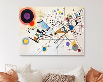 Wassily Kandinsky Composition VIII, Giclee Canvas Print Ready to hang, Custom Canvas Print Art, Home Wall Decor Framed Canvas, Wall Poster