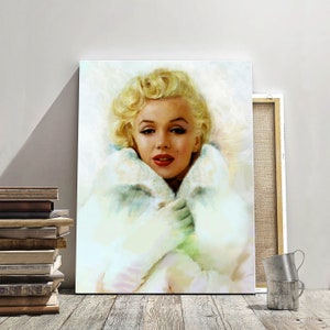 Marilyn Monroe Art Canvas Print, Marilyn Monroe Poster, Marilyn Monroe Wall Decor, POSTER or CANVAS READY to Hang, Giclee Canvas Print