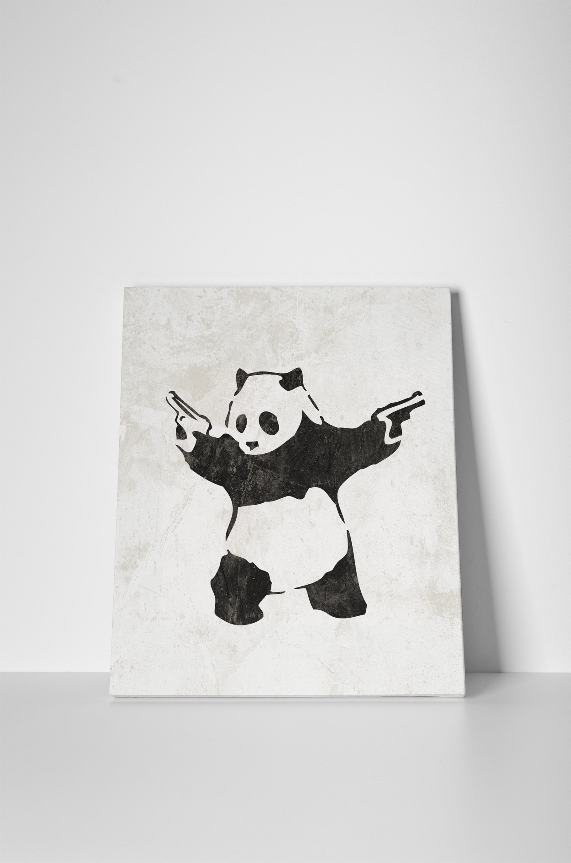 Banksy Art Print, Banksy Canvas Print, Panda Banksy Art, Canvas