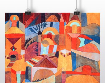 Temple Gardens (1920) by Paul Klee Abstract Paintings Giclee