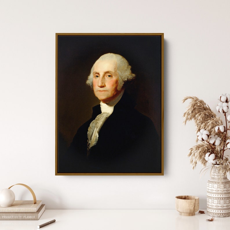 George Washingtoad Realistic George Washington Portrait Canvas Print, George Washington US ...