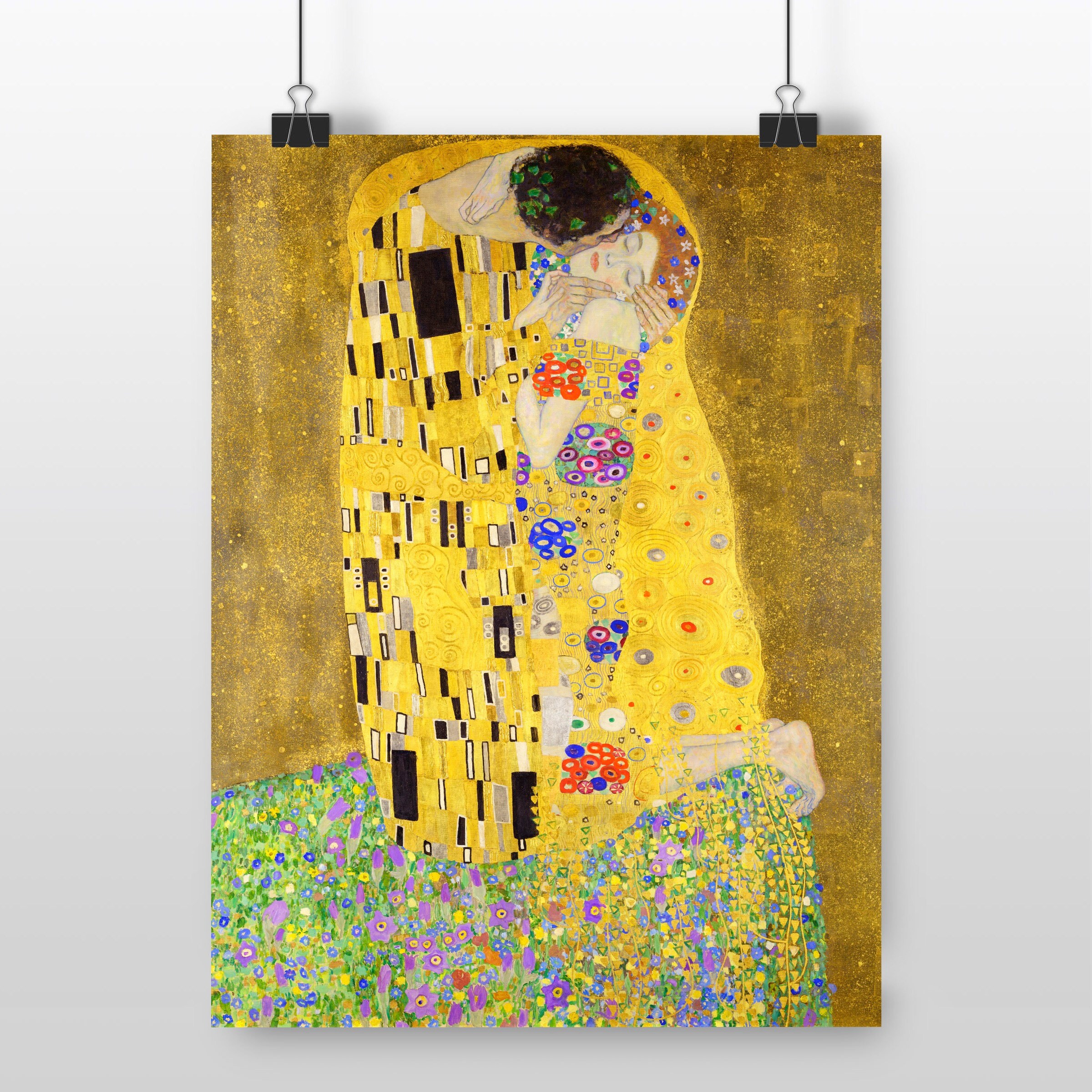 Gustav Klimt's the Kiss Famous Painting, the Kiss Canvas, Gustav Klimt ...