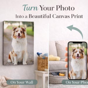 Custom Dog Photo Canvas Print – Pet Portrait Wall Art, Ready to Hang image 4
