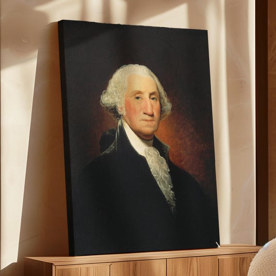 George Washington Canvas Print Portrait, George Washington Museum Art Reproduction, Canvas Print, First USA President Framed Art Print
