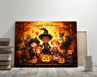 Happy Halloween Canvas Print Sign