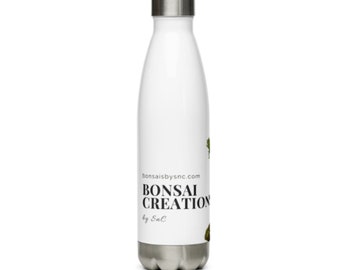 17 oz Stainless Steel Water Bottle with Bonsai Graphics