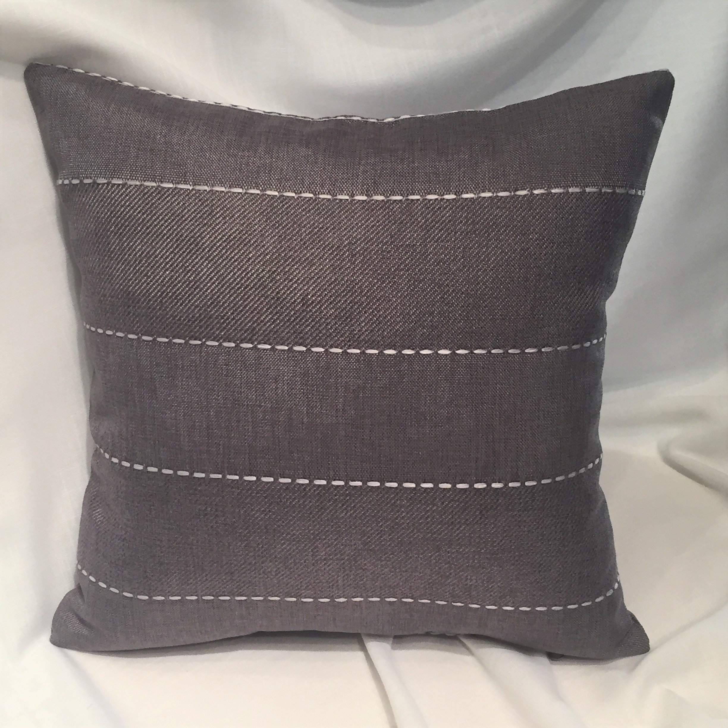 Decorative Grey Textured Pillow Cover. Textured Grey With Etsy