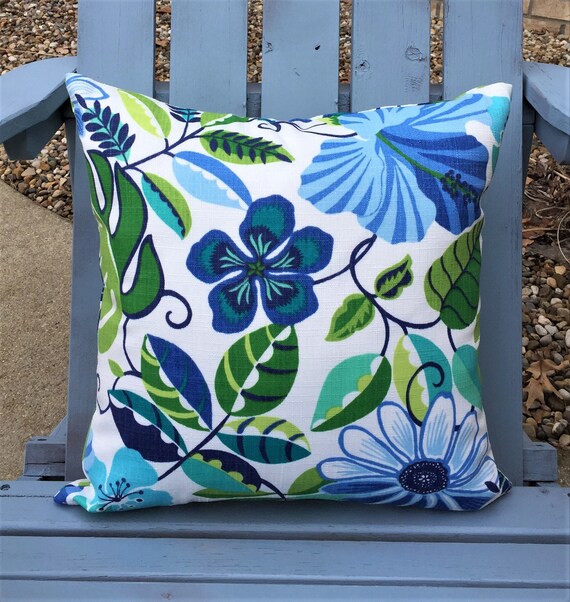 Outdoor Pillow Cover One Decorative Flower Pillow Cover Etsy
