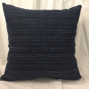 Textured Multi Blue Colored Decorative Pillow Cover.  Textured Weave with 4 Shades of Blue. Designer Pillow.