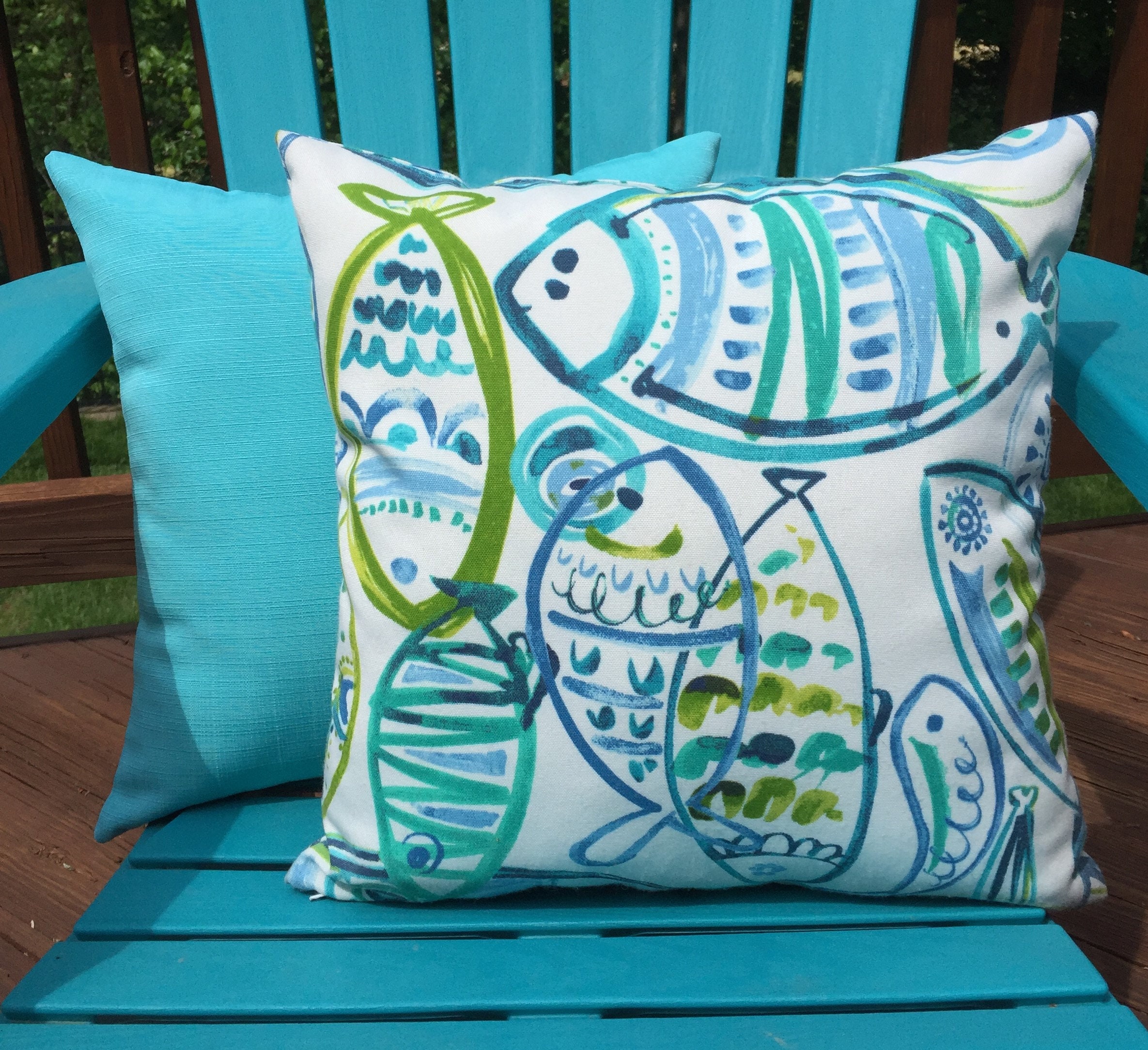 Outdoor Pillows with Insert Green Leaves Patio Accent Throw Pillows 18 –  Fabritones