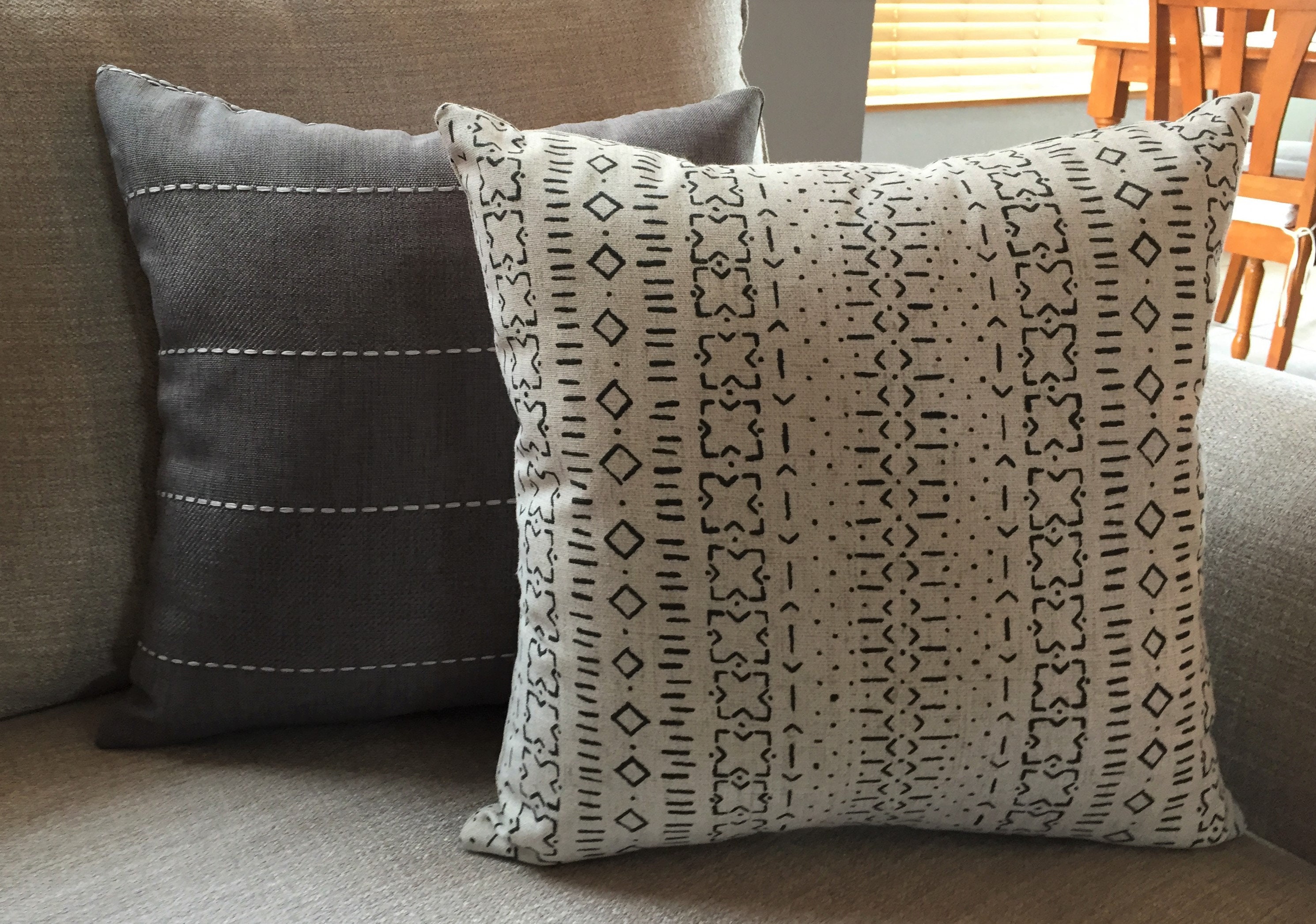 Decorative Grey Textured Pillow Cover. Textured Grey With Etsy